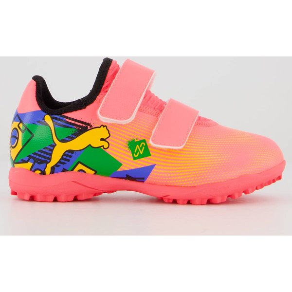 Chuteira Puma Future 7 Play Neymar Jr NJR TT V PS BDP Society Kids Rosa