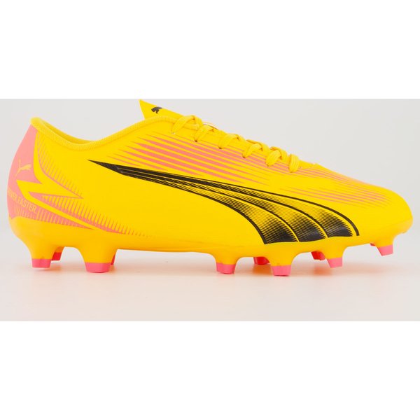 Chuteira Puma Ultra Play FG/AG BDP Campo Laranja e Rosa