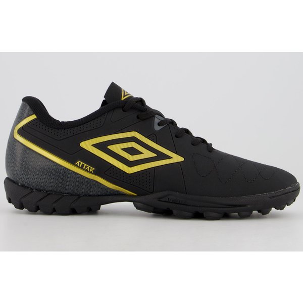 Chuteira Umbro Attak Eternal Society Preta e Doura