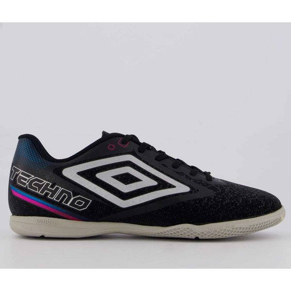 Chuteira Umbro Tecno II Futsal Preta e Cinza
