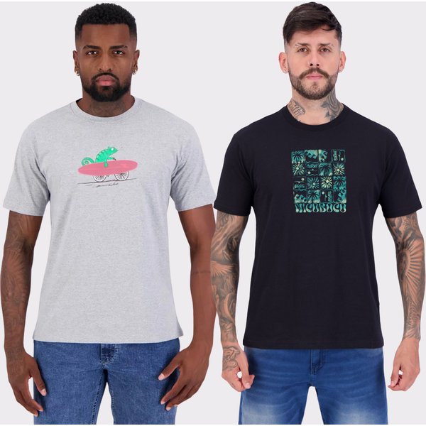 Kit 02 Camisetas Nicoboco Preta e Cinza