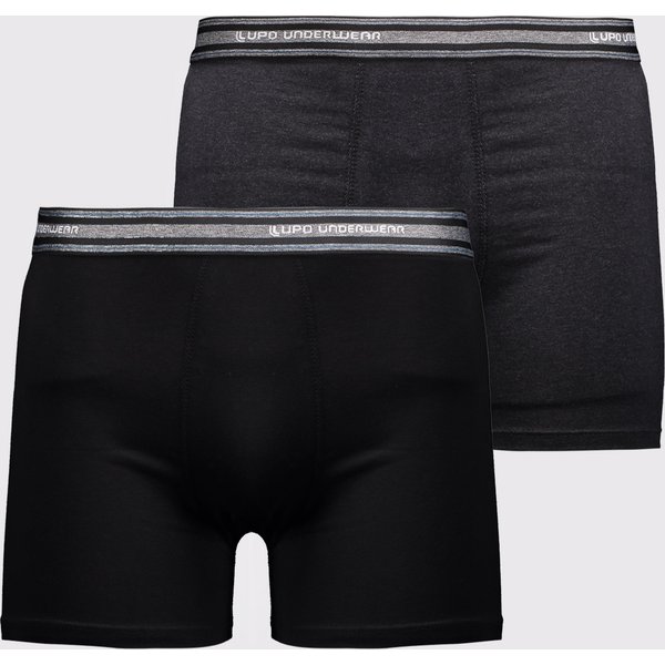 Kit 2 Cuecas Boxer Lupo Algodão com Elastano Preta