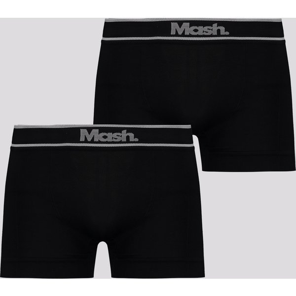 Kit 2 Cuecas Boxer Mash Sem Costura Preta