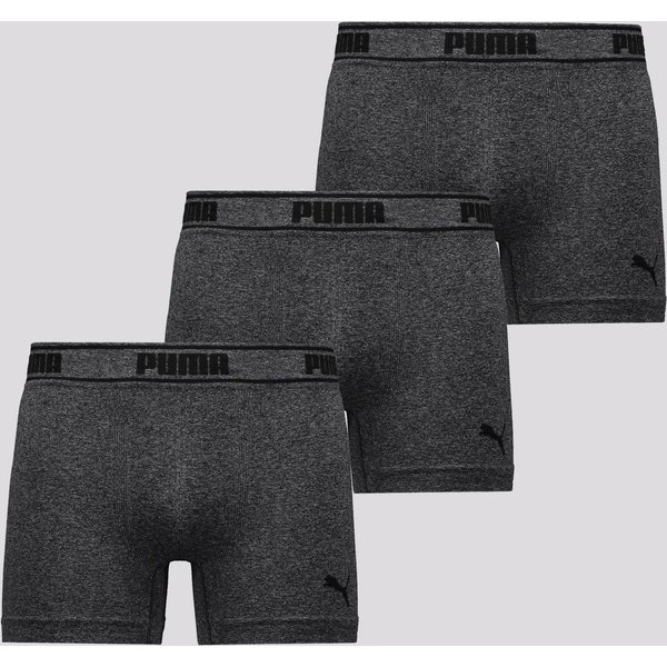 Kit 3 Cuecas Puma Boxer Sem Costura Preto Mescla