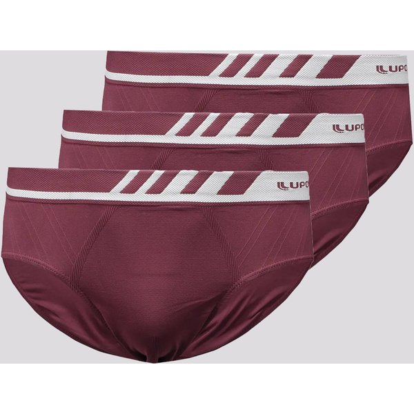Kit 3 Cuecas Slip Lupo Microfibra Sem Costura Bord