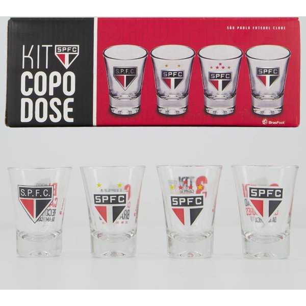 Kit 4 Copos Dose São Paulo