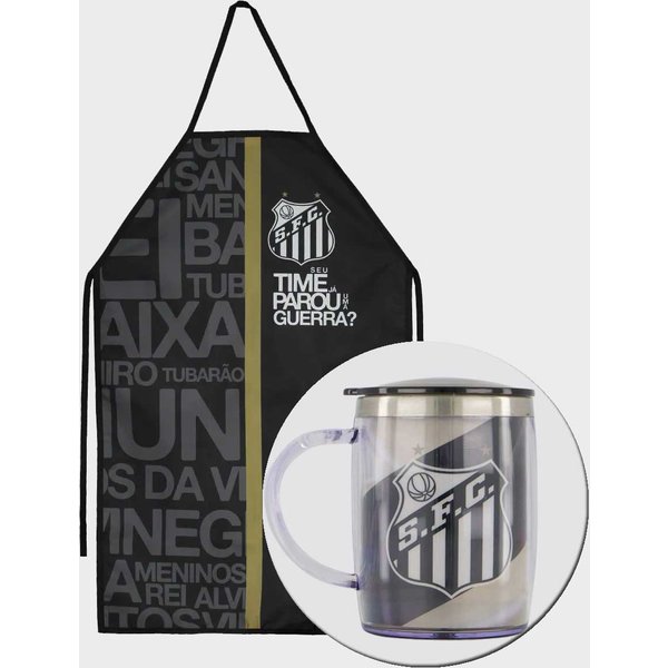 Kit Avental e Caneca termica Santos