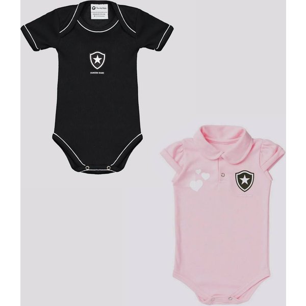Kit Botafogo 2 Bodys Preto e Rosa