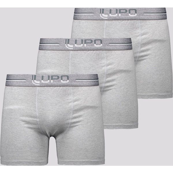 Kit de 3 Cuecas Boxer Lupo Anatomic Shape Cinza Mescla