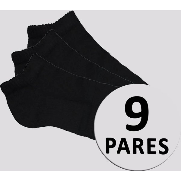 Kit Meia Adidas 9 Pares Cano Baixo Preta e Branca