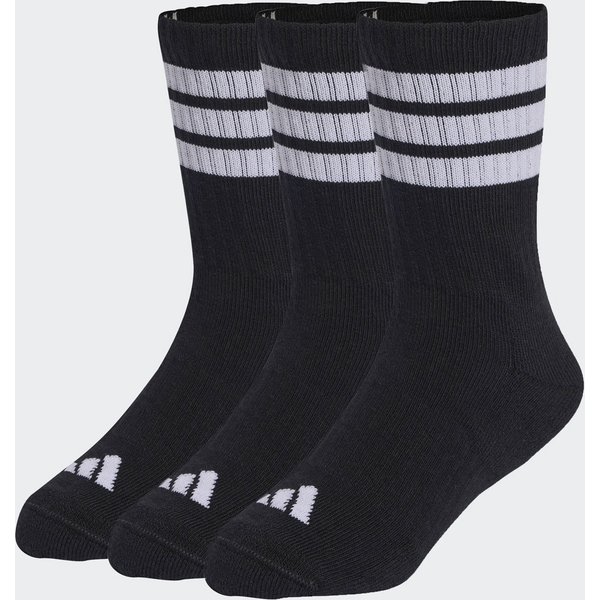Kit Meia Adidas Crew 3 Pares Infantil Preta