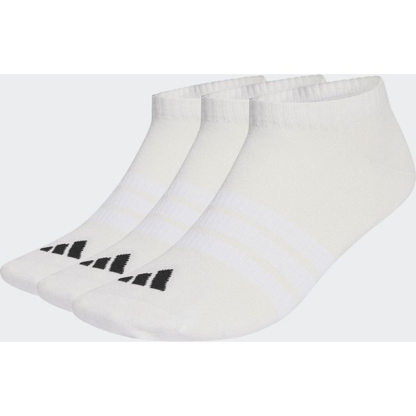 Kit Meia Adidas Invisível 3 Pares Branca e Preta