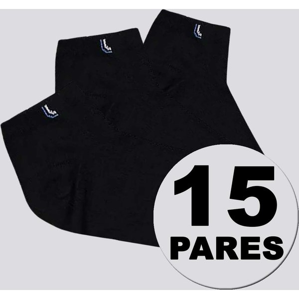 Kit Meia Lupo Walk Cano Curto 15 Pares Preta