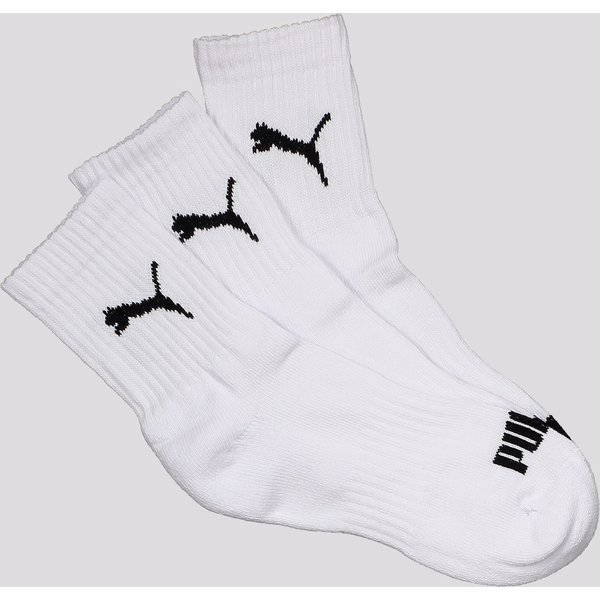 Kit Meia Puma Cano Médio 3 Pares Feminina Branca