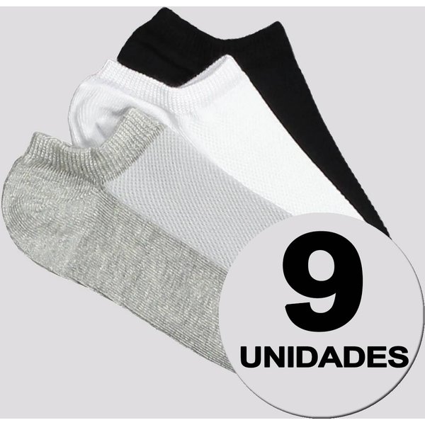 Kit Meia Selene 9 Pares Sapatilha Feminino