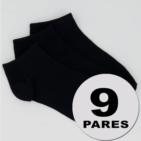 Kit Meia Selene Sapatilha 9 Pares Preta