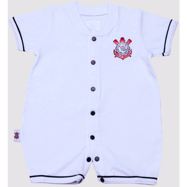 Macacão Corinthians Curto Branco