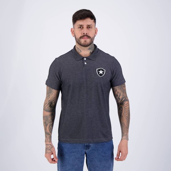 Polo Botafogo Lema Cinza Escuro