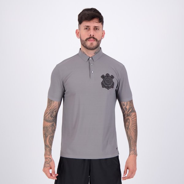 Polo Corinthians Classic Cinza