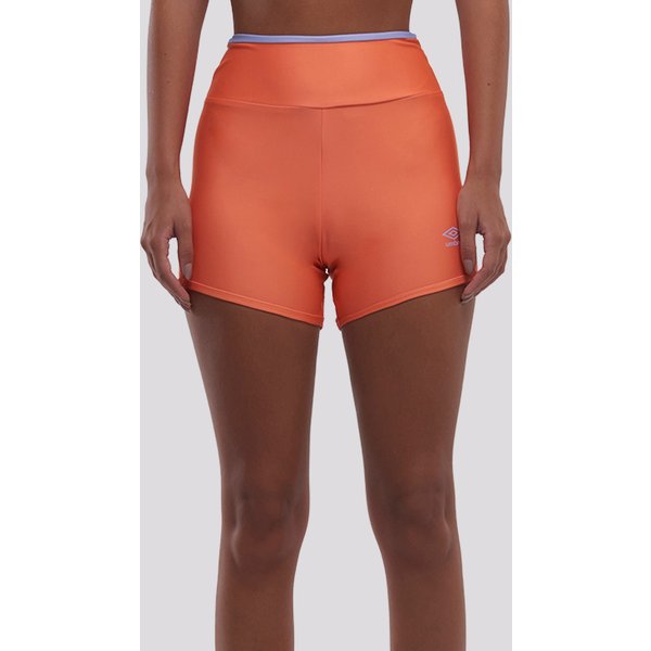 Shorts Umbro New Double Color Feminino Laranja e Lilás
