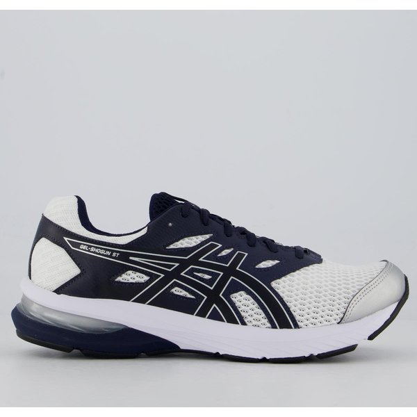 Tênis Asics Gel Shogun ST Branco e Marinho