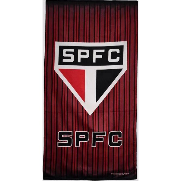 Toalha de Banho Bouton Veludo São Paulo Vermelha