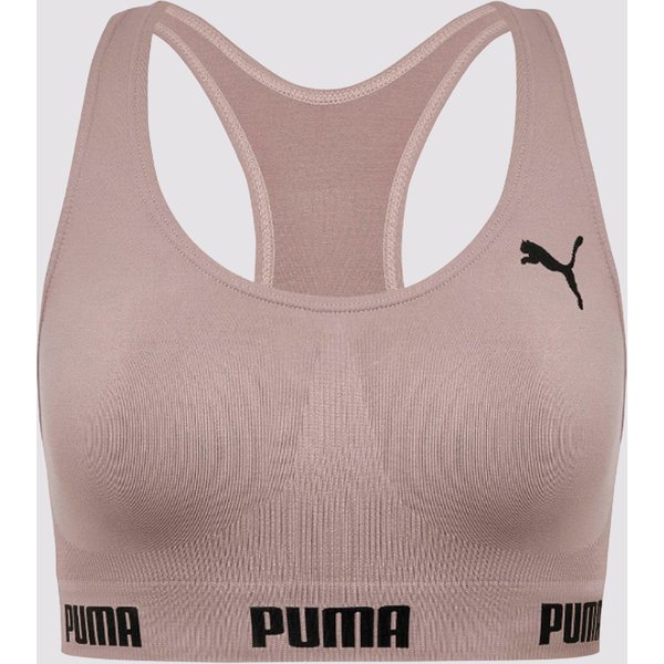 Top Puma Sem Costura Feminino Marrom