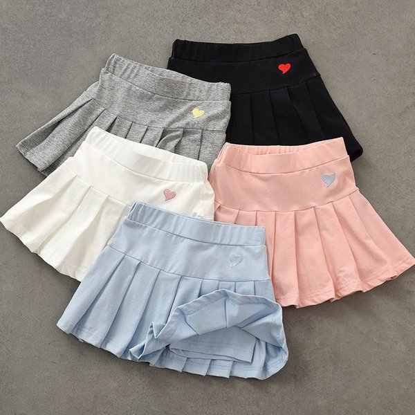 Mother&Kids Girls' Pleated Skirt Pants Children's Summer Dress With Safety Pants Thin Medium And Small Children's Skirt-image