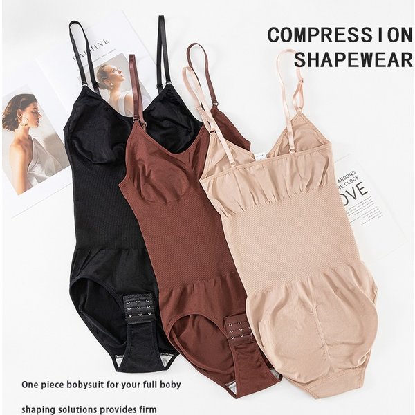 Seamless One-piece Shapewear Women's Belly Pants Open-file Hip Lift Shapewear Suspender Corset Onesie