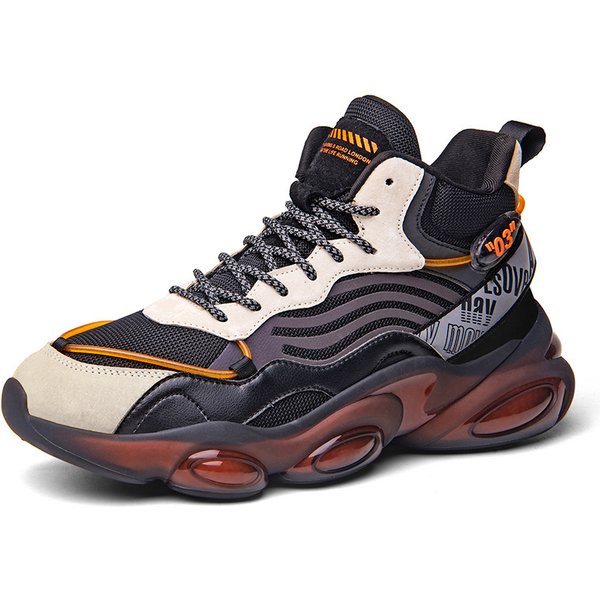 Leisure Sports Shoes For Men All Match Thick Soled Non-Slip Shoes-image