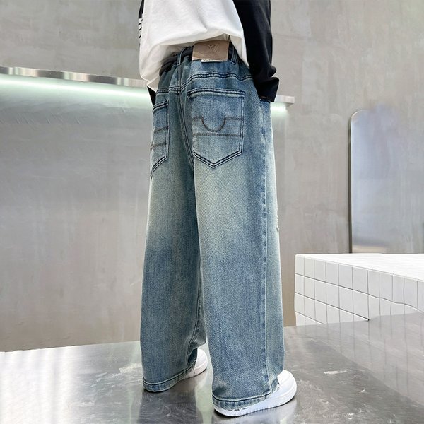 Children's Clothing Boys Spring Pants 2025 New Boys Jeans Big Children Autumn Sports Trousers Fashion Trend-image