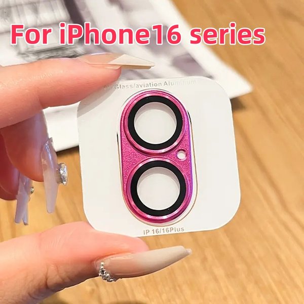 Full Cover Metal Camera Glass For Iphone 16 16Plus 16 Pro Max Coque For Iphone 16 16 Pro Max 16 Plus Camera Protection Glass-image