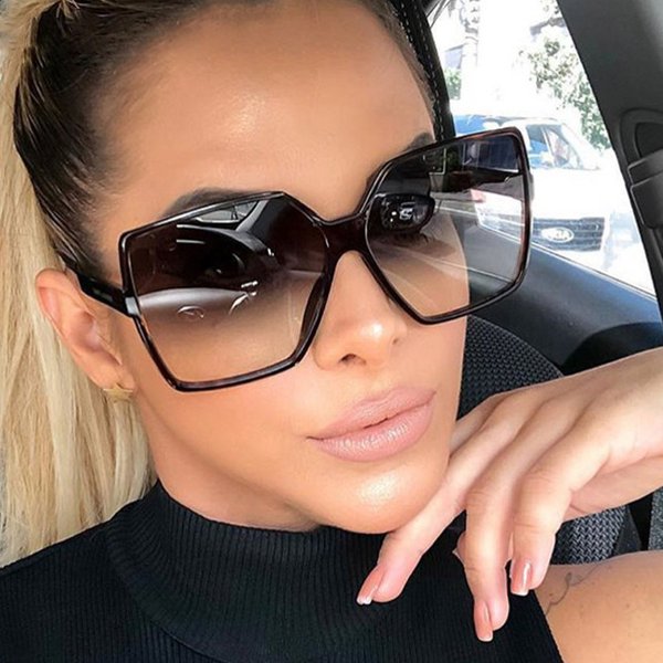2020 New Ins Style Sunglasses Personality Large Frame Glasses Elegant Ladies-image