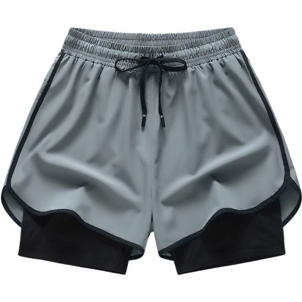 Men's Clothing Running Shorts Sports Track And Field Marathon Loose Quick Drying Anti Exposure Lining Training Fitness Equipment Three Quarter Pants
