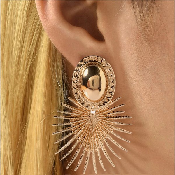 Exaggerated Earrings Gold Earrings Gold Ins Earrings-image