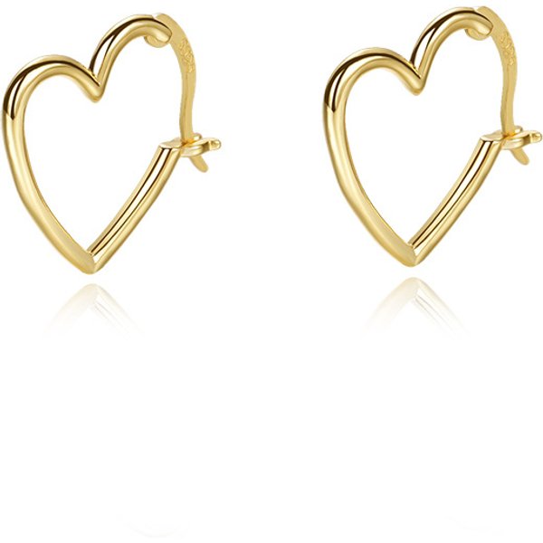 S925 Sterling Silver Heart Earrings For Women Niche Design All Match Ins Temperament Earrings-image