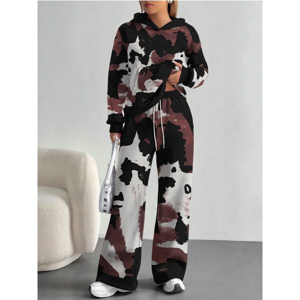 2025 New Yellow Green Camouflage Sports Style Foreign Trade Comfortable Fashion Leisure Outdoor European And American Women's Su
