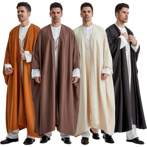 Men's Clothing Factory Stock Men's Robe, TH835, Arab Saudi Arabia Iran Uae Men's Outerwear-image