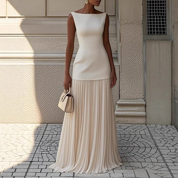"Women's Solid Color Sleeveless Knit Tank Top & Knit Skirt Set - Casual Summer Outfit For Street Style, S-XXL"