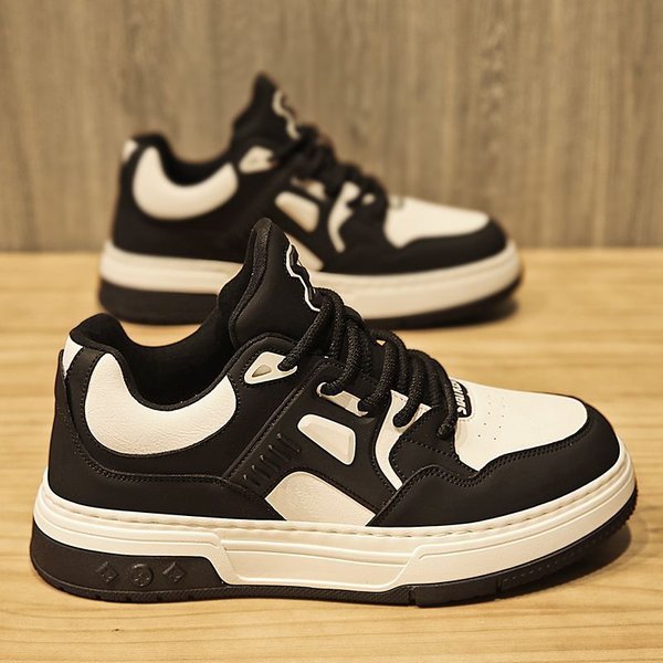 Men's Casual Sneakers - Breathable Low-Top Round Toe Shoes With Rubber Sole For Daily Wear, Black And Brown Options