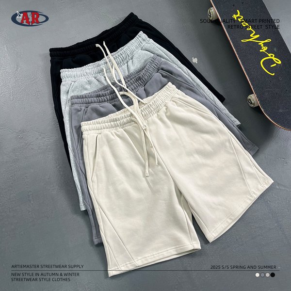 Men's Clothing Summer Splicing Men's Shorts Ins Fashion Brand Loose Casual Trendy Men's Shorts-image