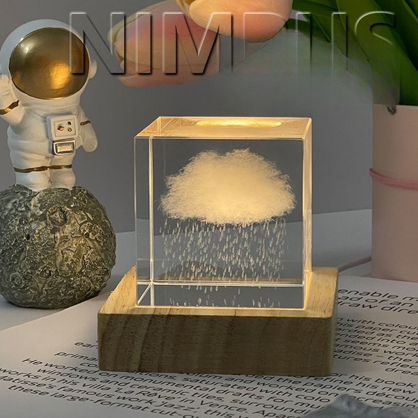 【 4658 people's reviews 】 Creative gift: Cube crystal ball, small night atmosphere light, desktop decoration, gift for