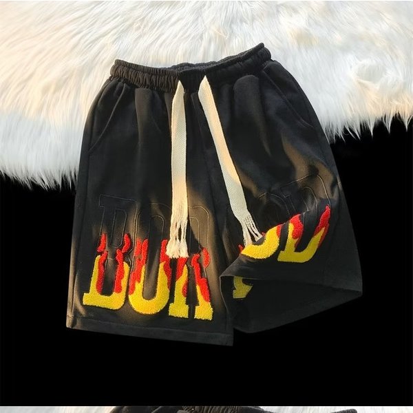 Men's Clothing Summer Fashion Brand Simple Sports Shorts Retro Street Loose Versatile Casual Shorts-image