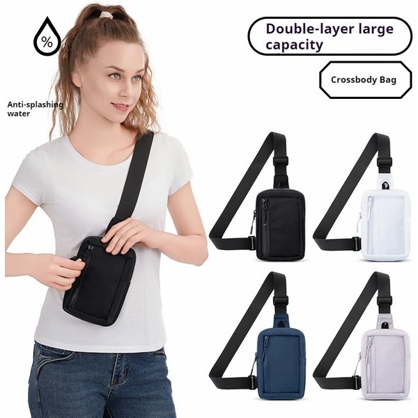 New minimalist sports chest bag, men's small backpack, women's mobile phone crossbody bag, mobile phone waist bag, mini fashionable shoulder bag