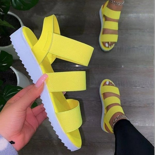 Large Size Women's Shoes Low Heel Flat Bottom Beach Women's Sandals Manufacturers Wholesale-image