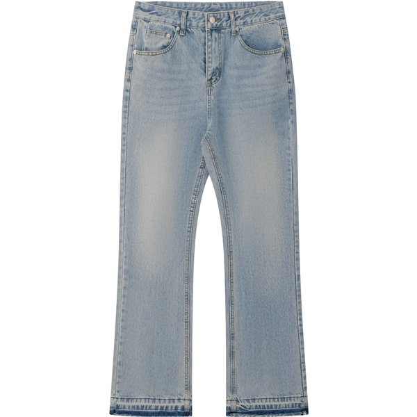 Men's Clothing Cleanfit Blue Tassel 507 Jeans Vintage Washed Distressed Trousers