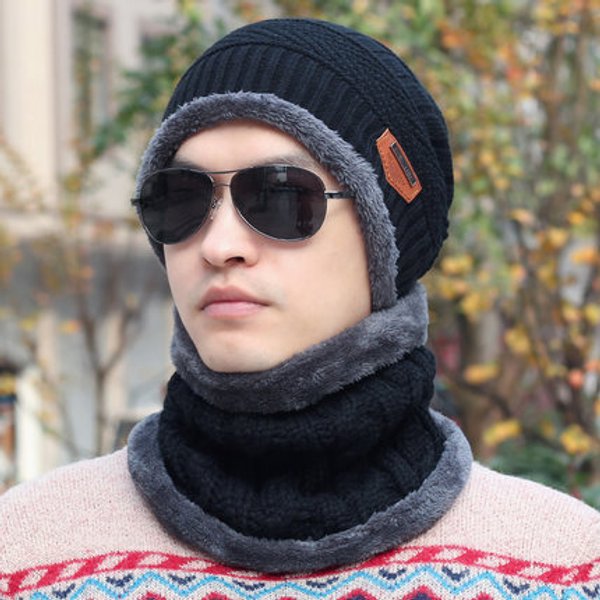 Hot Selling Knitted Wool Hat, Scarf And Gloves Three Piece Set Winter Warm Suit-image
