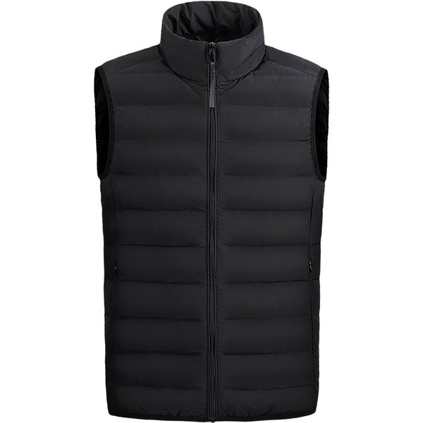Men's Clothing Lightweight Silk cotton jacket vest warm vest men autumn and winter stand collar large size loose short back waistcoat men's jacket