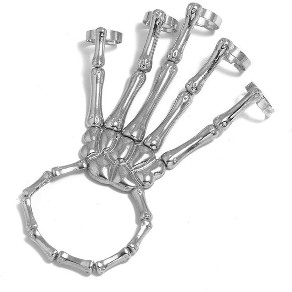 Gothic Adjustable Skull Ring - Vintage Hip Hop Streetwear Fashion Jewelry For Men & Women-image