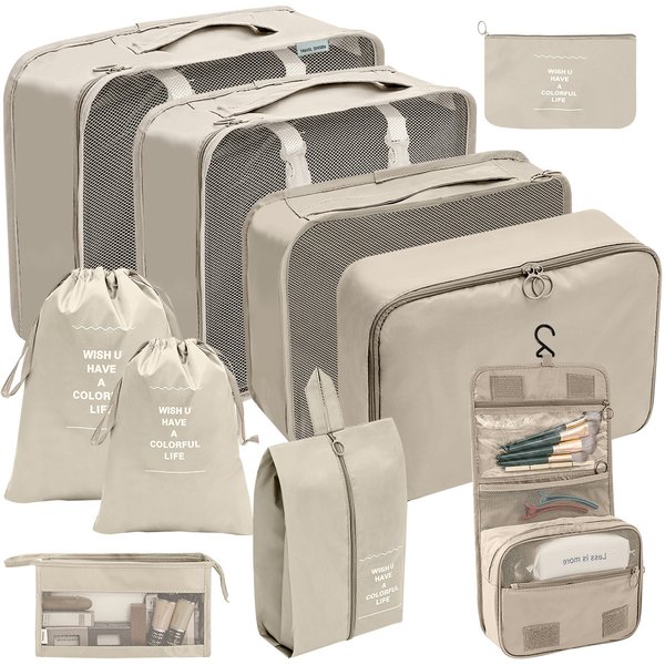 Storage Bags Travel Eight Piece Suit Clothes Shoes Cosmetic Toiletries Luggage Bag-image